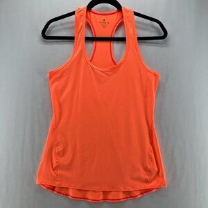 Athleta Top Size XS Chi Tank Scoop Neck Racerback Athletic Workout Neon Orange